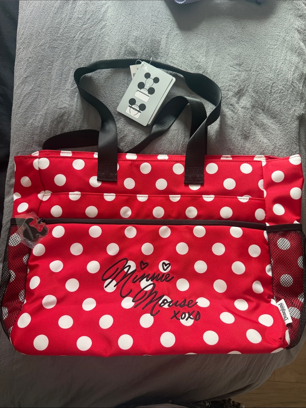 Disney Red Polka Dot Minnie Mouse Tote Bag